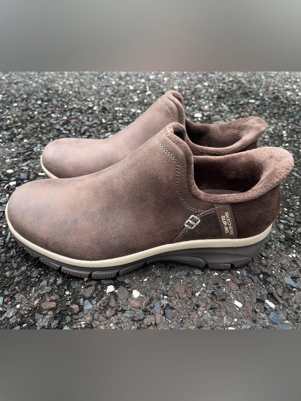 Skechers Slip-ins Easy Going Modern Hour Womens 8.5 Chocolate Brown Shoes NWOT